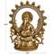 11.75" Golden Ganesh Eclectic Tabletop Sculpture